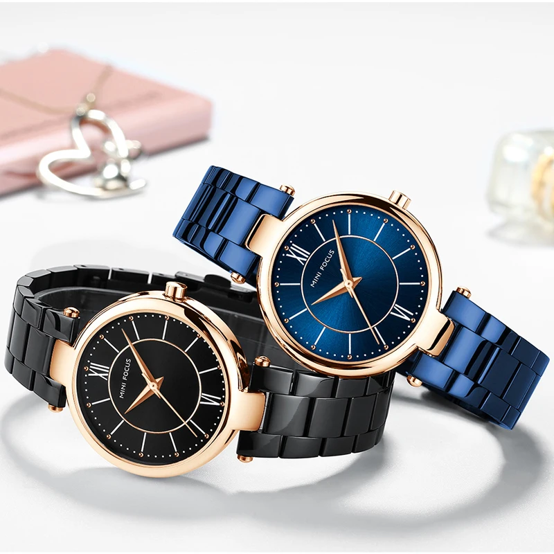 MINI FOCUS Quartz Watches for Women Stainless Steel Simple Wristwatch for Lady Woman Waterproof Relogios Clock MF0189L Blue MINI FOCUS Quartz Watches for Women Stainless Steel Simple Wristwatch for Lady Woman Waterproof Relogios Clock MF0189L Blue