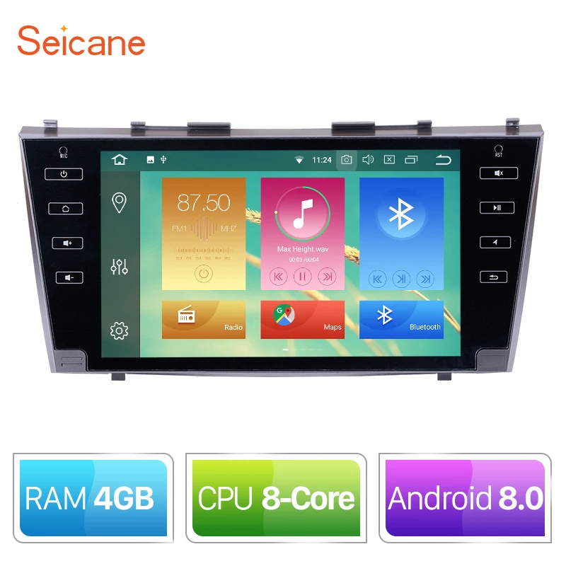 

Seicane Android 8.0 9" Car Radio For 2007-2011 Toyota Camry GPS Navigation Bluetooth Multimedia Player Head Unit Auto Stereo