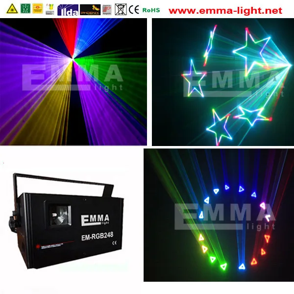 2500mW 2.5W full color RGB analog modulation laser show system/outdoor christmas laser lightsin