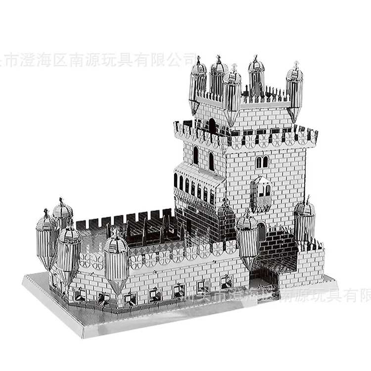 HK NanYuan металлический мир 3D пазл Португалия башня Belem Архитектура DIY лазерная