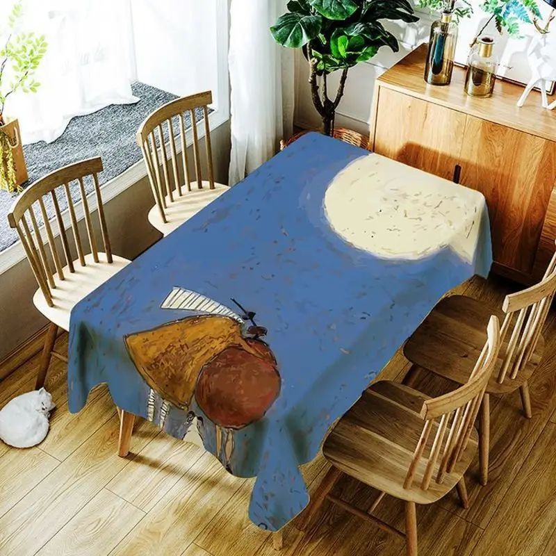 Character Tablecloth Waterproof Oilcloth Decorative Table Cover Rectangular Washable Tapete Table Cover Protector