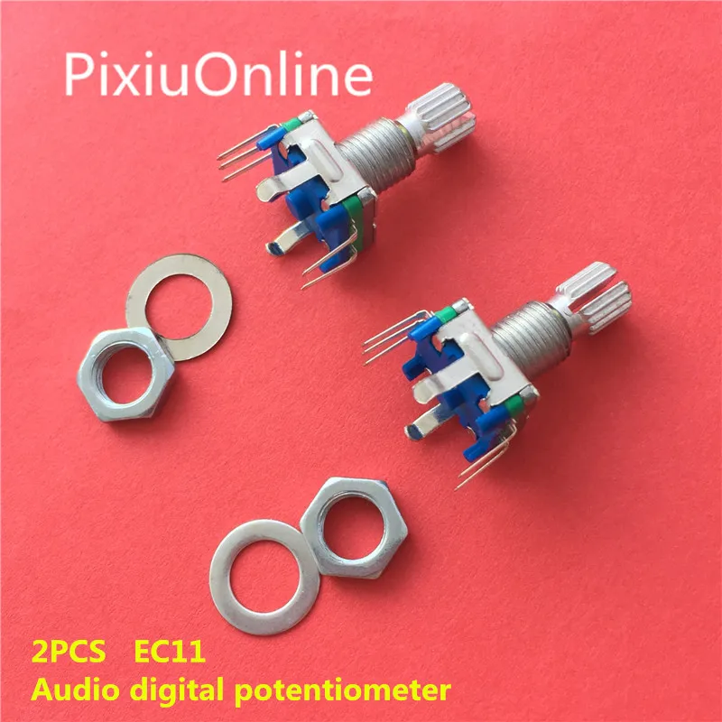 2PCS YT2004 Rotary encoder with switch EC11 Audio digital potentiometer handle length 15mm coding Free Shipping | Обустройство дома