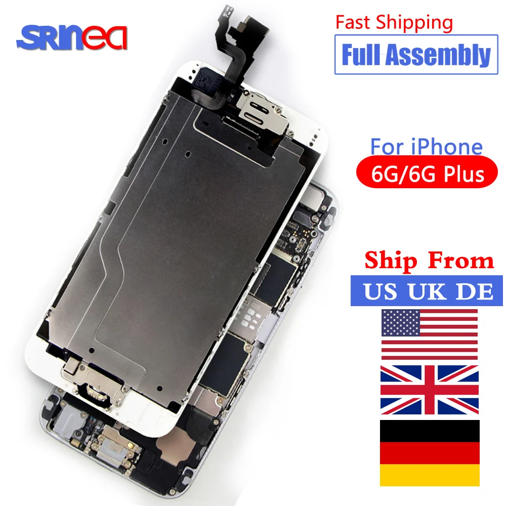 

Complete LCD For iPhone 6 Plus 6Plus Display LCD Touch Screen Digitizer Assembly Replacement Full Set Ecran Ship From US UK DE
