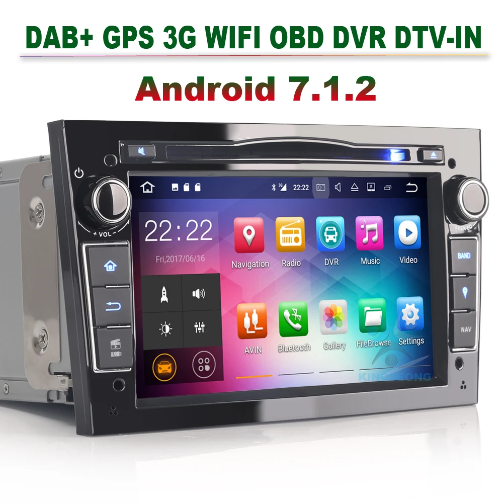 Android 7.1.2 Car DVD Player GPS Navi DAB Autoradio For OPEL VAUXHALL