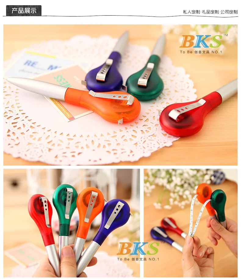 

4pcs/lot multi function Cartoon Ballpoint Pens with tape stundent kids school office use ball point pens birthdays party gifts