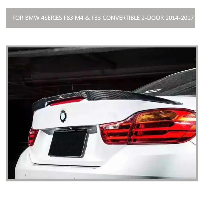 Carbon Fiber Car Rear Lip Wing Spoiler for BMW 4 Series F83 M4 F33 428i 430i