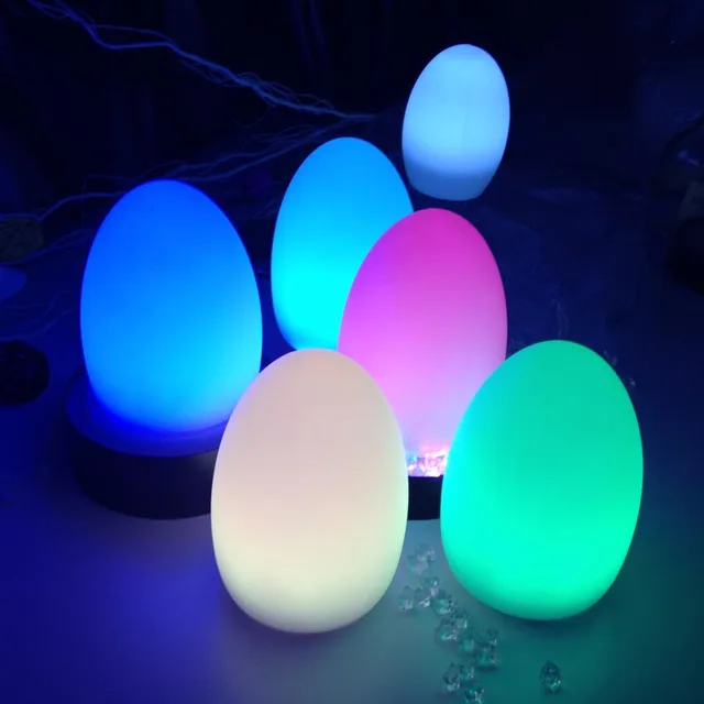 10pcs 24Key Remote LED Egg Bar Table Light Rechargeable Dining Room Decor LED Luminous Desk Egg