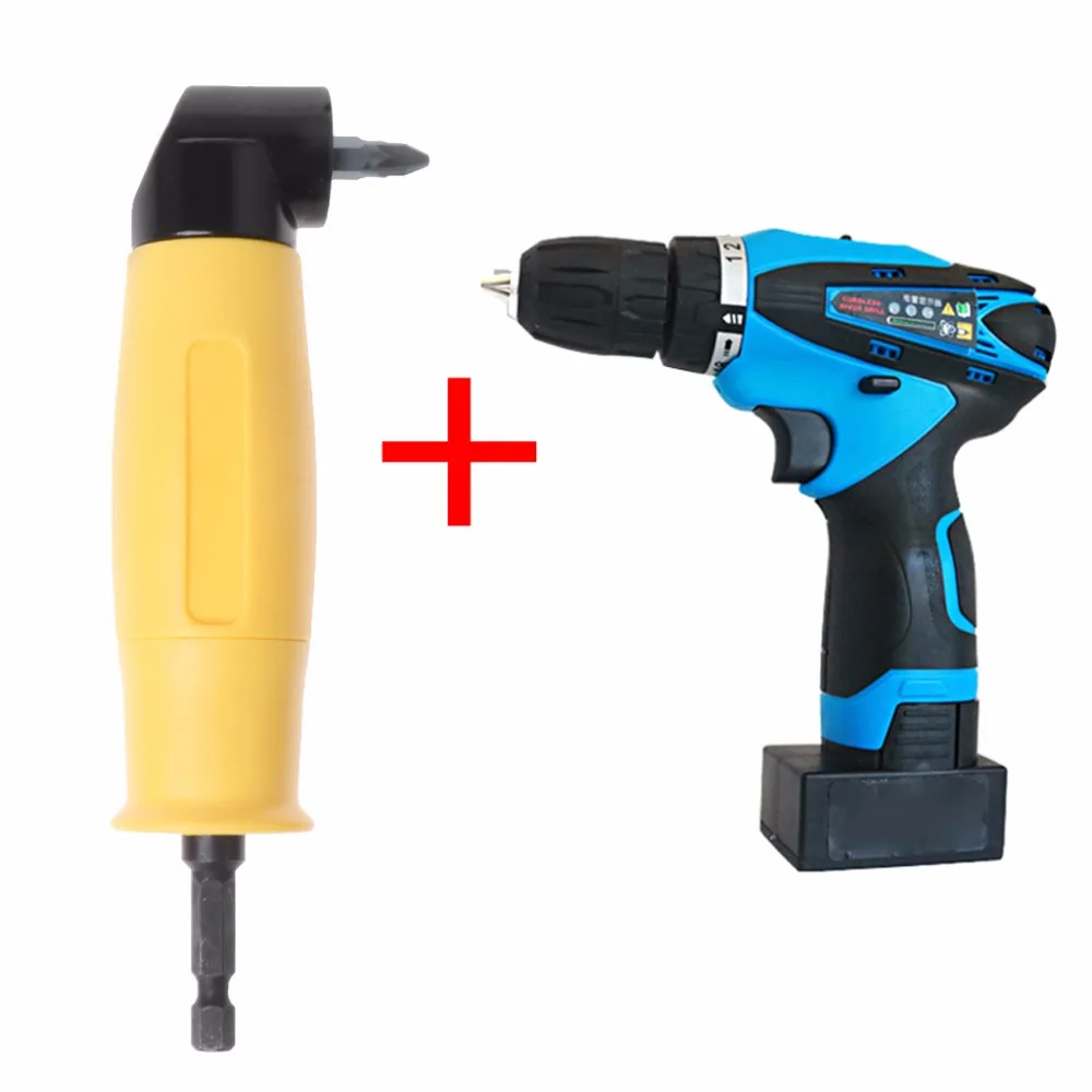 Угловой удлинитель 90 градусов правый хвостовик для сверления отвертка магнитный