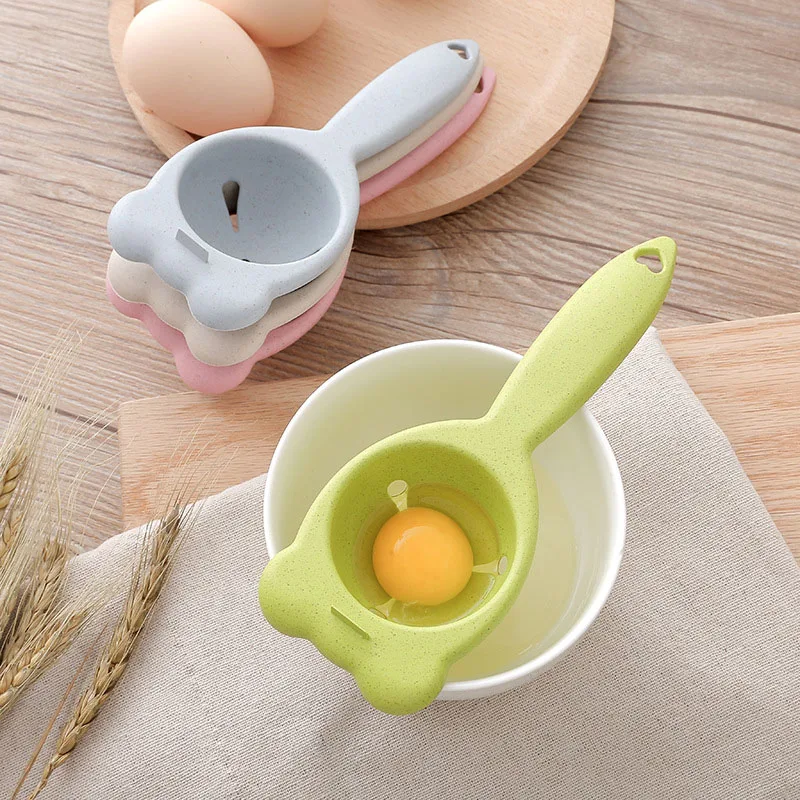 

1PCs Wheat Straw Kitchen Tool Egg Yolk White Separator Holder Divider Sieve Vitellus Separator Egg Holder Kitchen Accessories