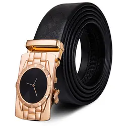 DK-2093 пояс 2019 новый дизайнер золотые часы пряжки ремня для мужчины роскошь коровьей натуральной кожи ремень для джинсов автоматический