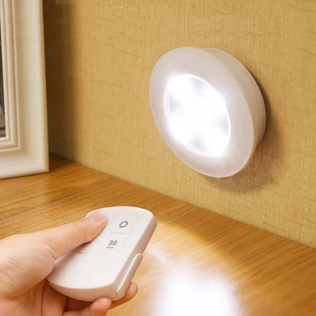 

3Pcs White LED Under Cabinet Lamp Wireless Remote Control Bright Night Lights for Home Lighting