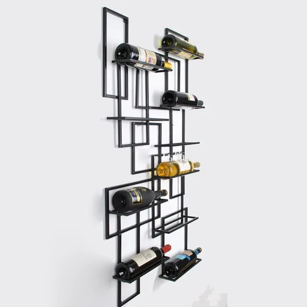 Creative Home Fashion Wrought Iron Wine Rack Wall Mounted Creative Home Fashion Wrought Iron Wine Rack Wall Mounted Hanging Bar Counter