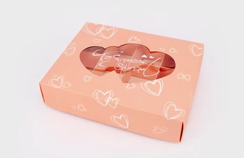 

Hold 12pcs Pink Macarons box/12cell loading Macaron boxes Chocolate mooncake Cake Cookies food Packing boxes50pcs/lot