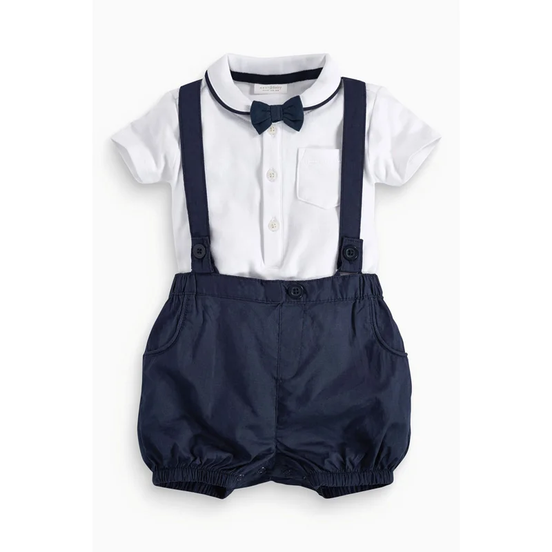 НОВЫЕ комплекты одежды для маленьких мальчиков, футболка «Джентельмен», топы+ брюки с нагрудником комбинезоны+ галстук-бабочка, комплект из 3 предметов, верхняя одежда синего цвета, 12, 18, 24 месяца