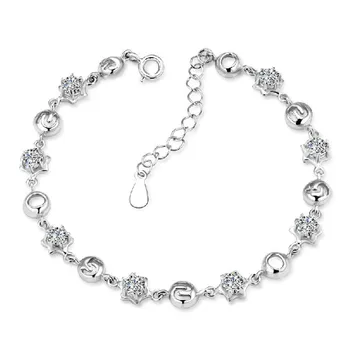 

Wholesale Bracelet Jewelry S925 Sterling Silver Jewellery Women Hand Chain Zircon Quality Bracelet Party Engagement Jewelry 925