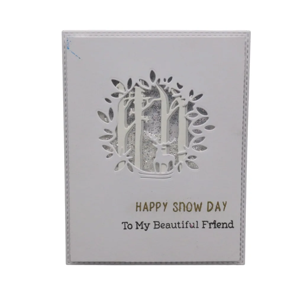 

Deer Tree Metal Cutting Dies And Stamps For DIY Scrapbooking Card Making Album Embossing Craft Decor Stencil Animals Dies