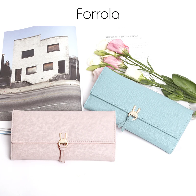 

2018 Female Wallet Fashion Women Leather Long Change Purse Hasp Portable Hot Lovely Rabbit Animal Coin Zipper Clutch For Girl