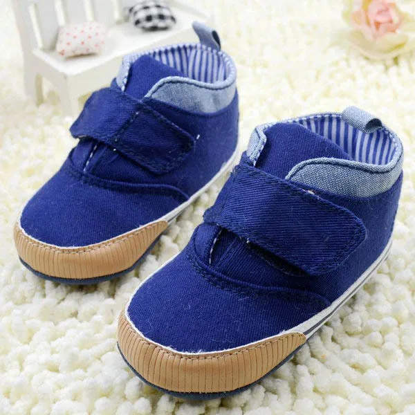  Kids Boys Cotton Ankle Boots Canvas Soft High Crib Shoes Sneaker 11 12 13