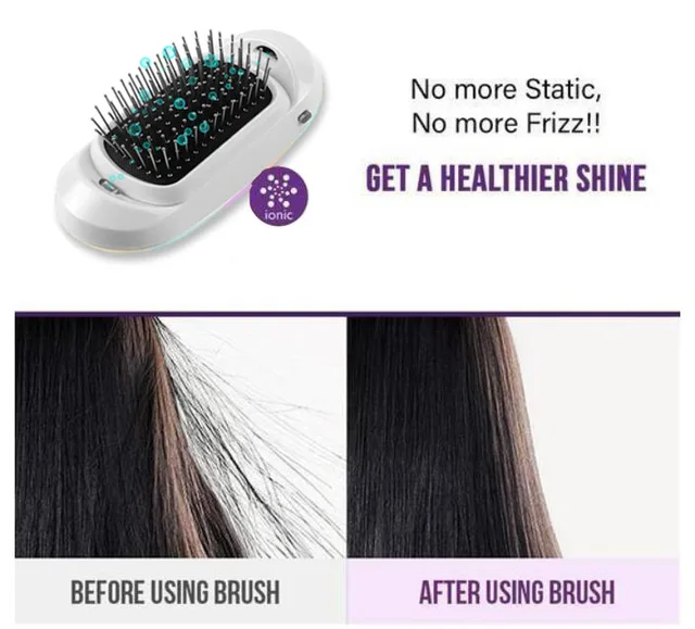 Buy Elleperi Ionic Hair Brush Electric Ionic Hair Straightener Brush