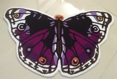 

Прямая поставка, Нескользящие красивые коврики с бабочками, коврики для спальни, лестничные ковры, коврики для ванной комнаты, коврик для ног, коврик для стула, домашний коврик