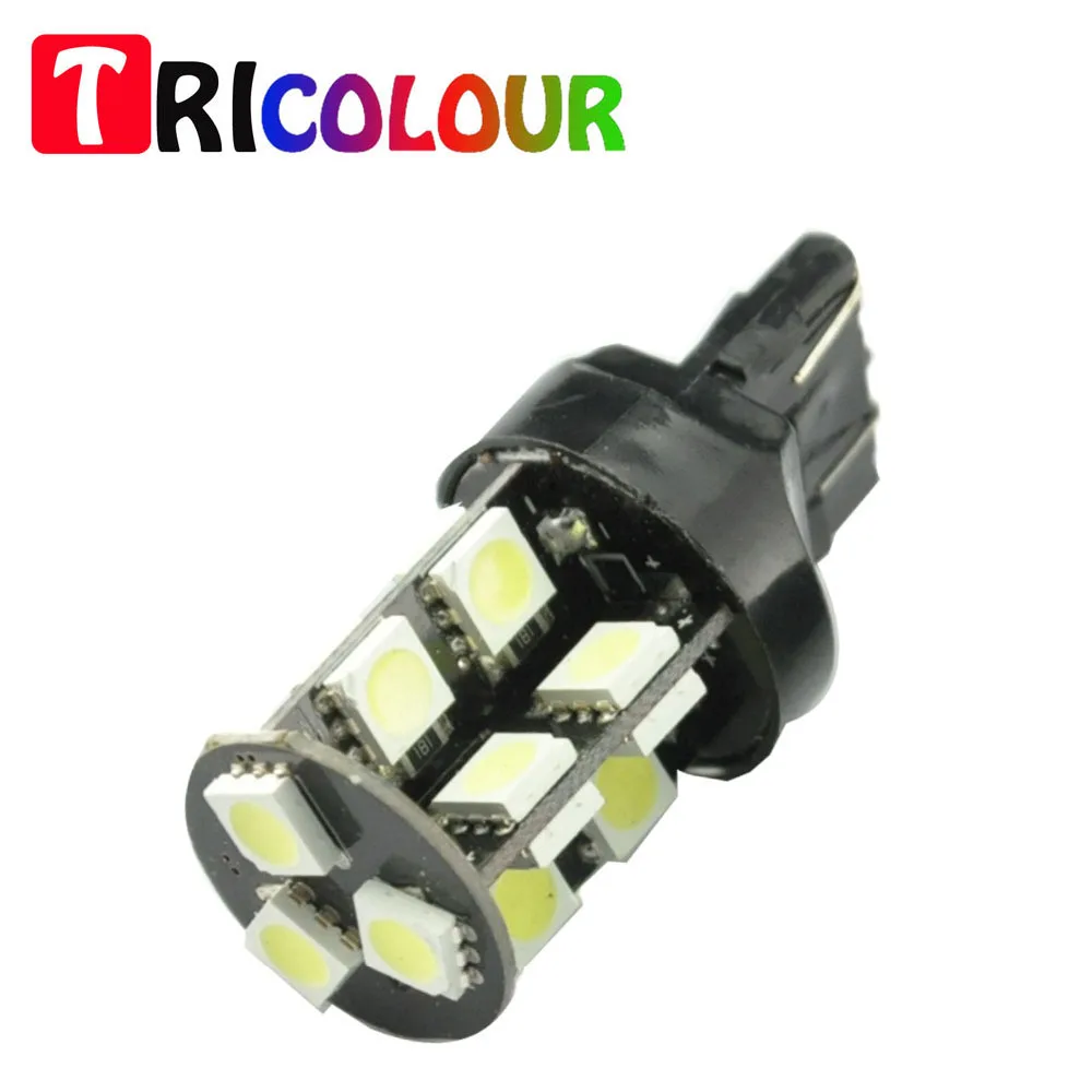 TRICOLOUR 10x T20 19smd 7443 w21/5w 5050 led canbus Parking Lights Bulb