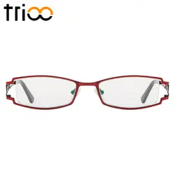 TRIOO Роскошные титановые очки женские Рецептурные очки при близорукости компьютерные очки диоптрий прозрачные линзы квадратные очки для