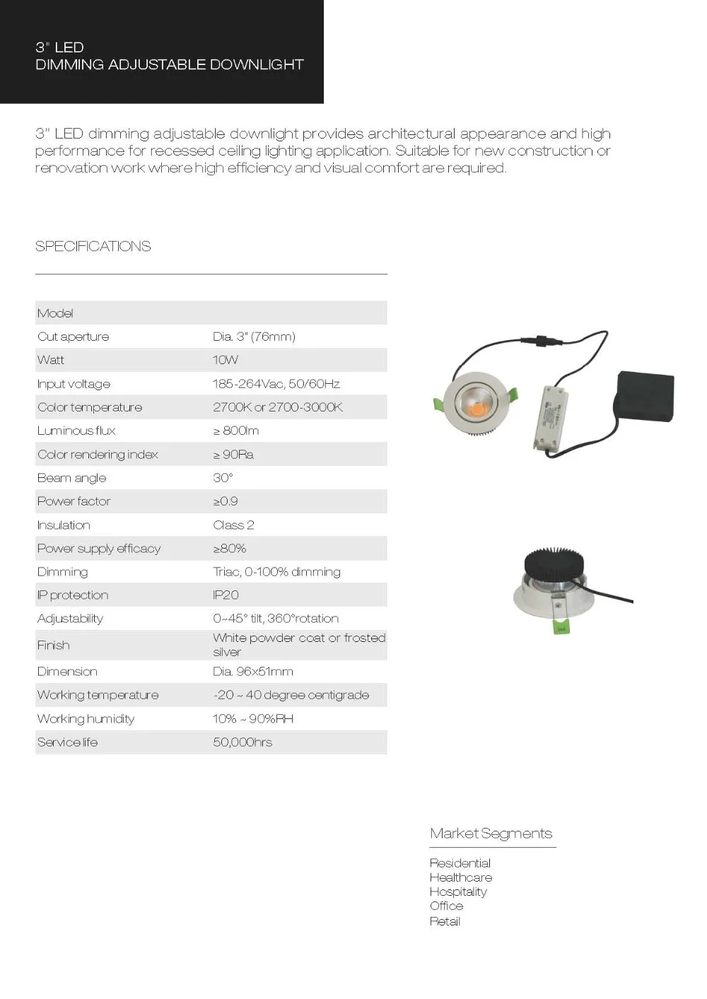 3inches LED Downlight Specification__1