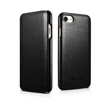 Роскошь в исходном ICARER изогнутый край роскоши серии для iPhone 7 Пояса из натуральной кожи чехол флип чехол для iphone8 Винтаж случае