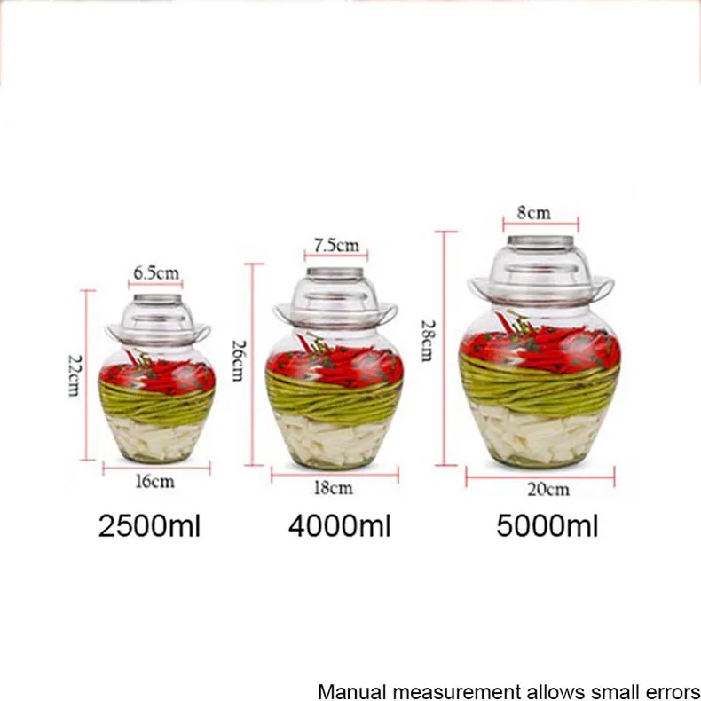 Прозрачная утолщенная стеклянная маринованная бутылка, запечатанные банки для пищевых продуктов, домашний контейнер для хранения пищевых продуктов, ночные пятна, маринованная капуста, Новинка