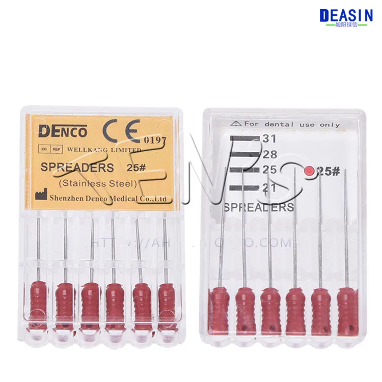Clareamento dos Dentes Espalhadores Dental Root Canal Endo Arquivos Mão Aço Inoxidável Dedo Espalhador 6 Pcs 1 Clareamento dos dentes