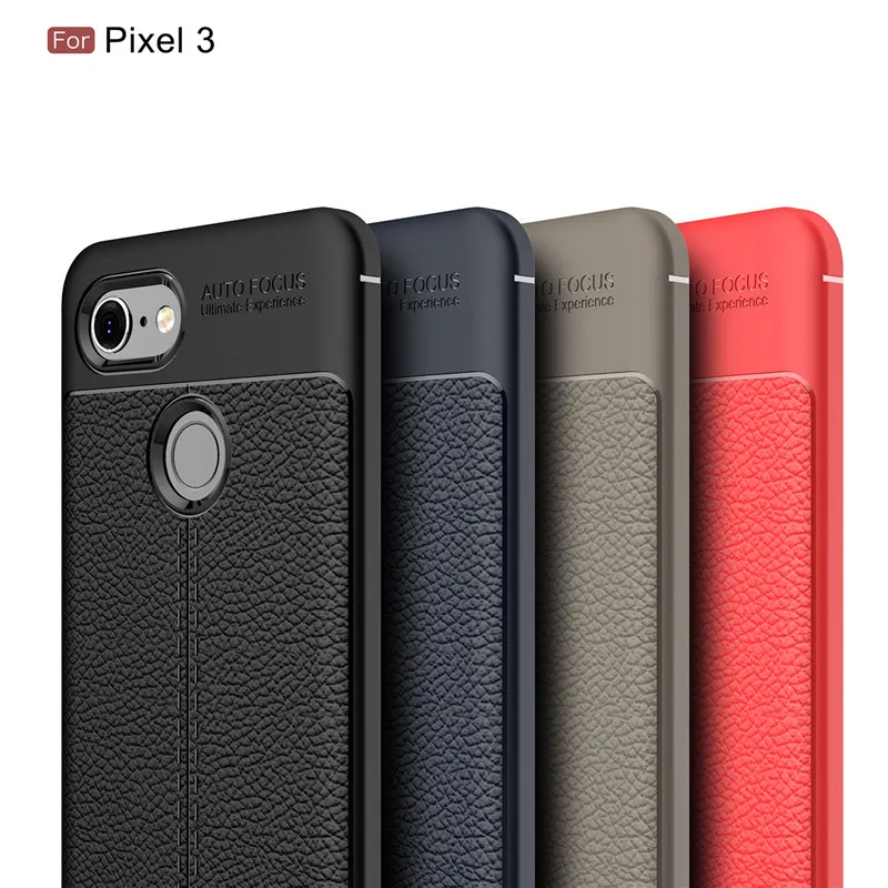 

sFor Google Pixel 3 Case Silicone Luxury Litchi Texture PU Leather Phone Cases For Google Pixel 3 XL Soft TPU Back Cover Case