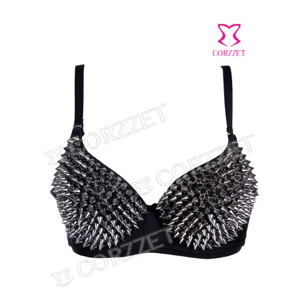 Sujetadores tipo bustier de baile con remaches con tachuelas Push