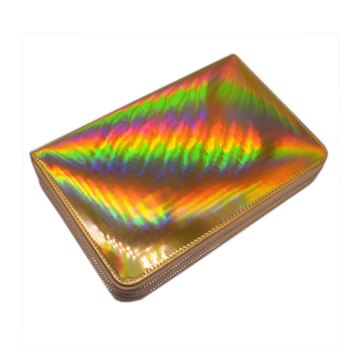 Günstig 96 Slots Nagel, Platte Halter Fall Regenbogen Laser Stil Rechteckigen Maniküre Nagel Kunst Platte Organizer mit Doppel Reißverschlüsse