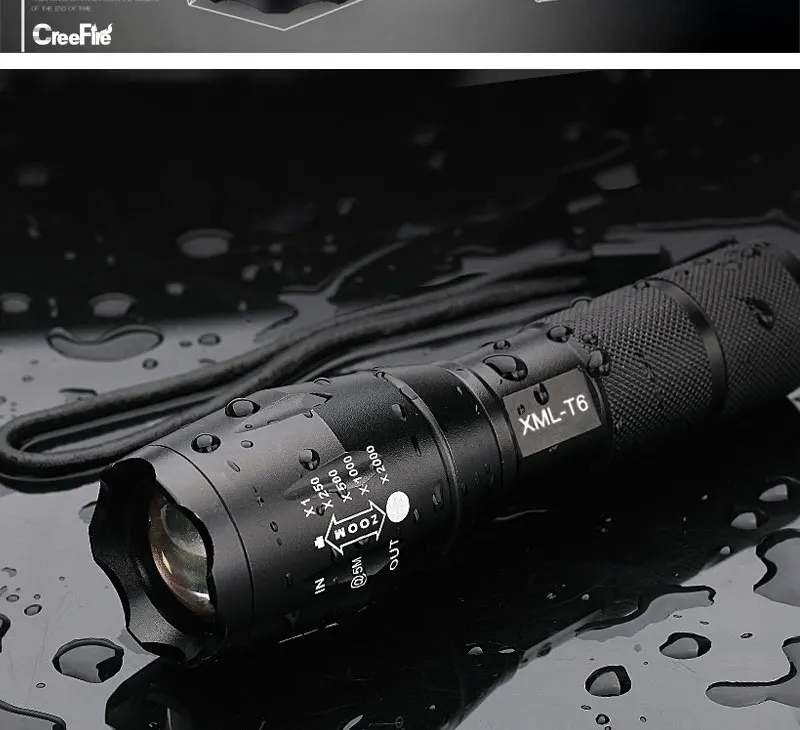 CREE XML E17 T6 Torch Flashlight 2000LM Waterproof Ultra Bright Tactical LED Flash Light Hunting Riding Lamps AAA 18650 (2)