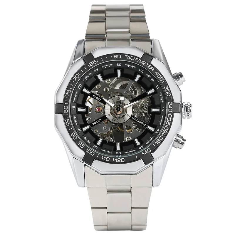 

High Quality Men Automatic Self-Wind Mechanical Wristwatch 3 Color Design Dial Stainless Steel Bracelet Clasp Casual Male Gift