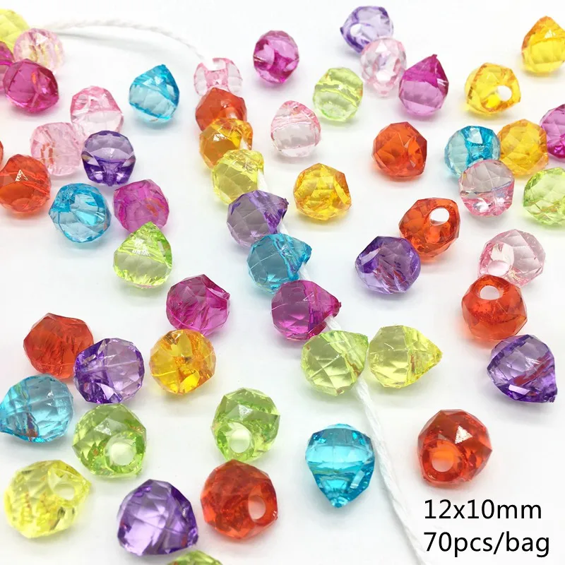 

Meideheng Wholesale acrylic TOP quality Transparent colorful flower Cut water drop crystals beads Jewelry Making DIY 12mm