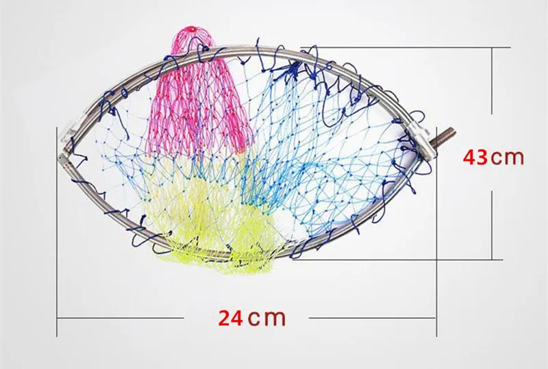 Диаметр 40 см-50 см сачок для рыболовов dip net красочные tuck сети рыболовные сети rede de pesca креветки нейлоновая сеть Открытый инструмент
