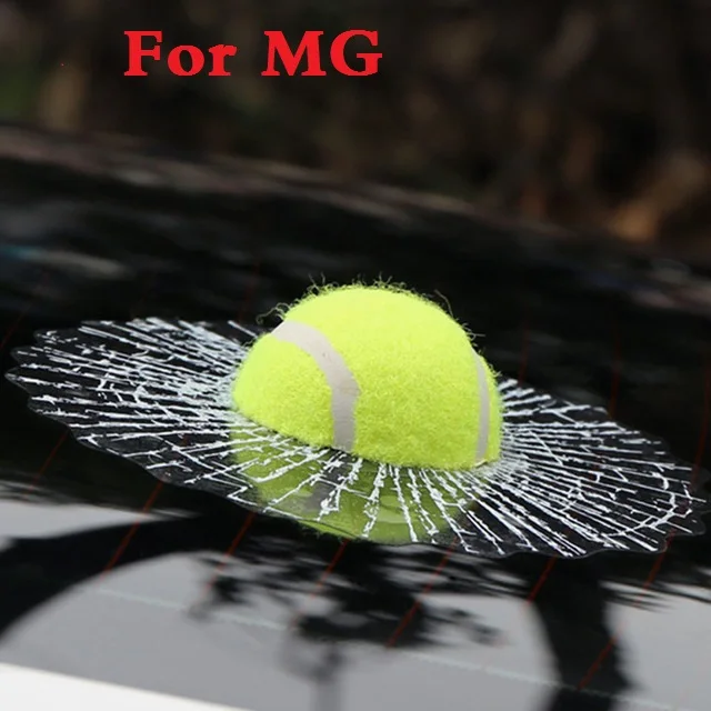 

2017 NEW Car Body 3D Ball Hits Window Self Adhesive Tennis Decal Stickers for MG 3 350 5 550 6 GS TF Xpower SV ZR ZS ZT