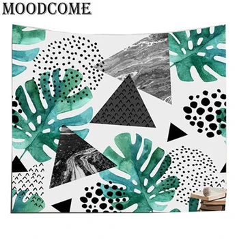 

Green plants big banana leave cloth tapestry wall hanging new arrival hot sale summer beach blanket