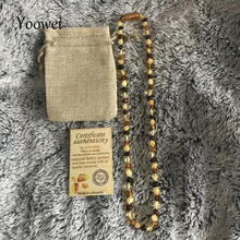 Yoowei, для взрослых, янтарное ожерелье, 45 см-100 см, подлинность, ручная работа, узел, мульти, подлинный, для Балтики, натуральный янтарь, цепочка на свитер, длинное ювелирное изделие
