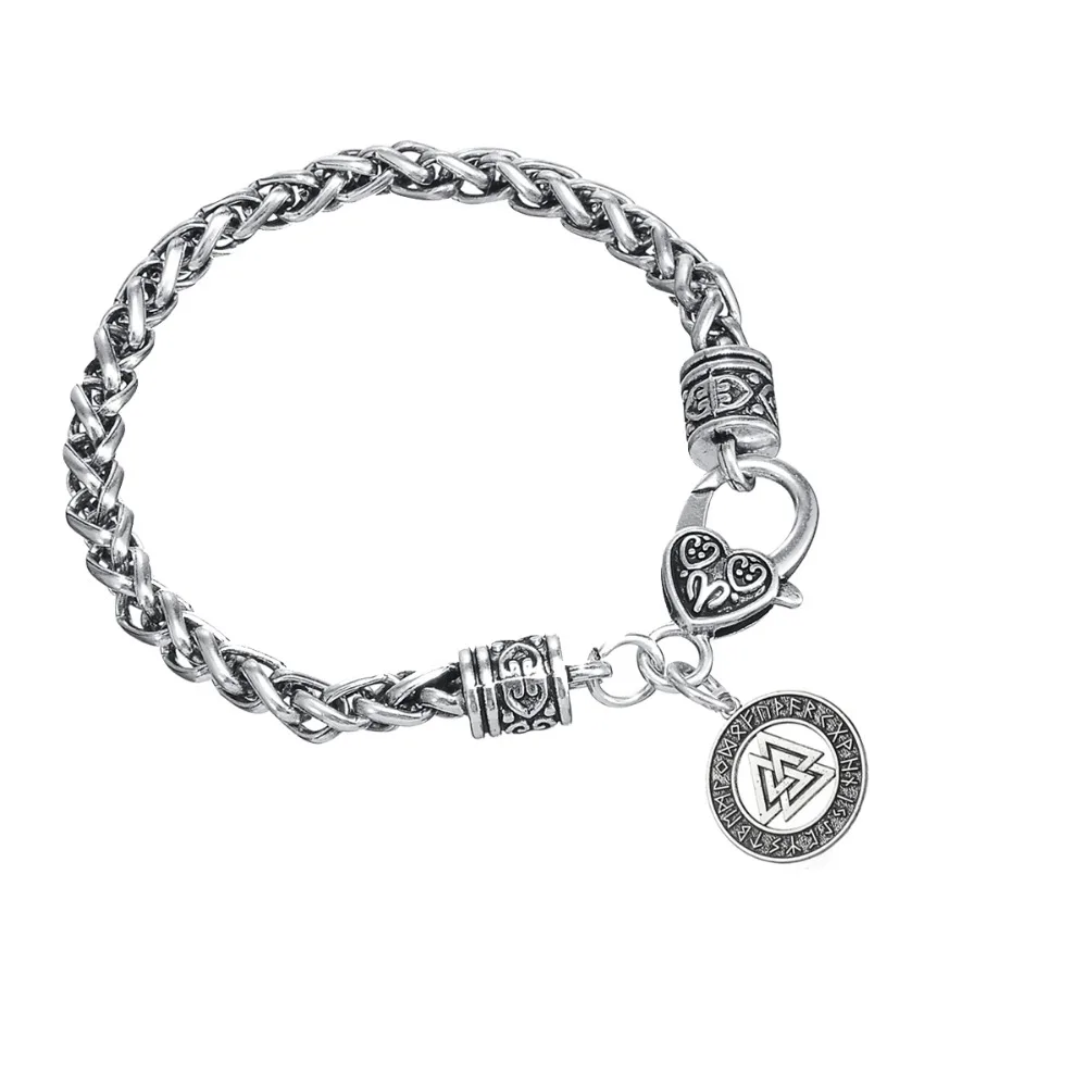 Dawapara символ викингов Vegvisir Valknut Thors Hammer Norse украшения руны мужские браслеты|men