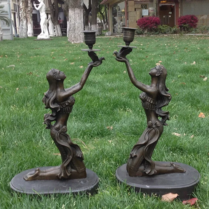 

crafts bronze ornaments handicraft art candle to pray for peace Home Furnishing European real jewelry business gifts