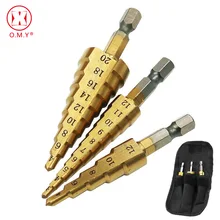 3-12 мм 4-12 мм 4-20 мм ступенчатое конусное сверло Дырокол Dint инструмент Шестигранный хвостовик Шаг Сверла хвостовик с покрытием металлическое сверло