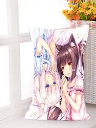 Окт. домашний текстиль 45*35 см одностороннее Двусторонняя Наволочки nekopara аниме Chocolat ваниль полиэстер/микро-замши/ 2WT 2way #41293