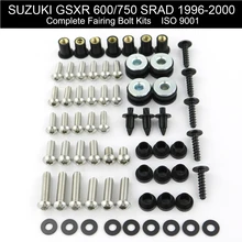 For Suzuki GSXR 600 750 SRAD 1996-2000 Motorcycle Full Fairing Bolts Kit Stainless Steel Clips Nut Bodywork Screws For Suzuki GSXR 600 750 SRAD 1996-2000 Motorcycle Full Fairing Bolts Kit Stainless Steel Clips Nut Bodywork Screws