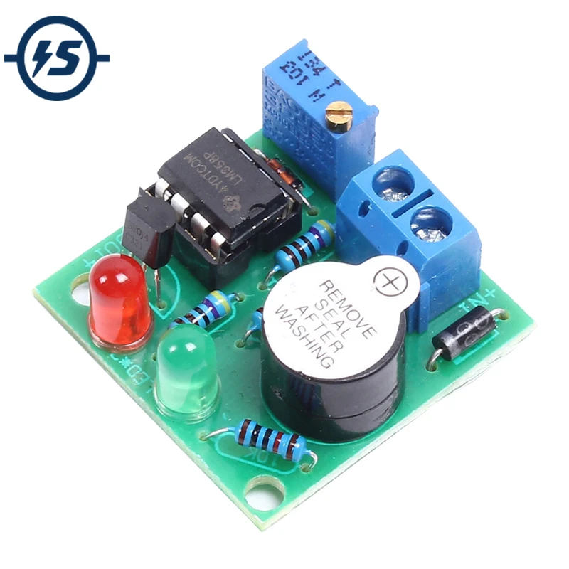 

LM358 12V On-Board Lithium Battery Low Voltage Alarm Buzzer Lipo-Lion Under Vlotage Protection Module With LED Indicator