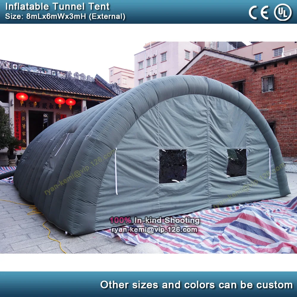 8x6x3m inflatable football sports tunnel tent outdoor inflatable cover marquee inflatable garage play film cinema movie tent shelter