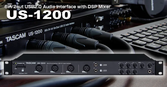 TASCAM US-1200 6 в/2 из стойки аудио интерфейс многоканальный Профессиональный USB звуковая карта приносит микшер DSP