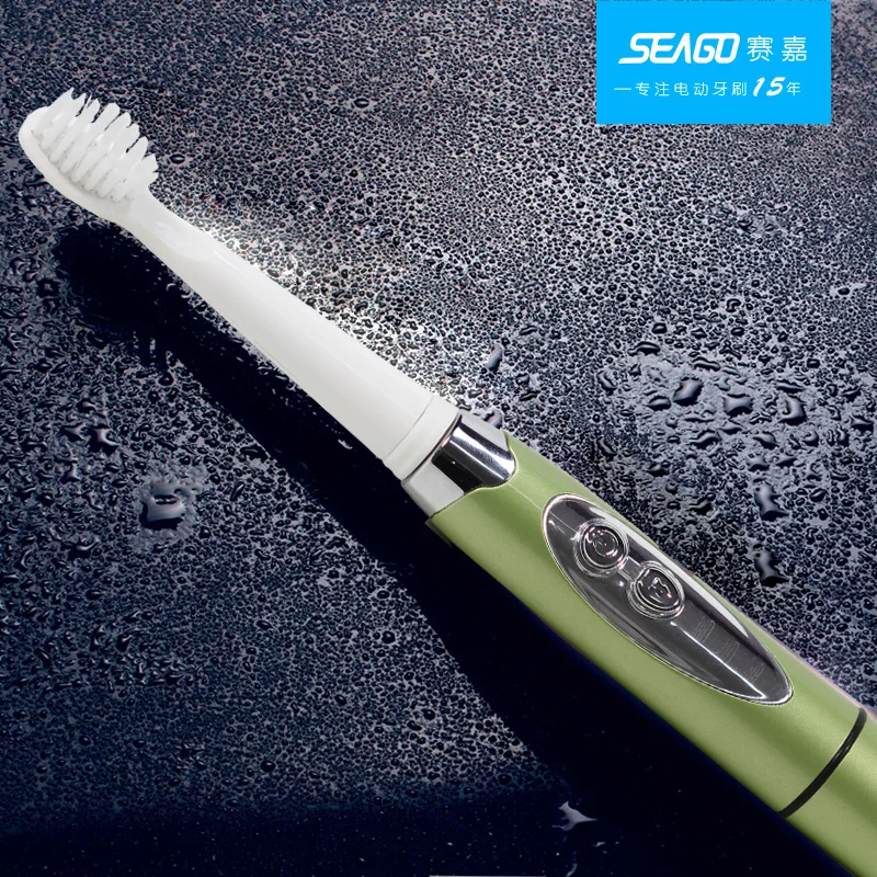 Seago Sonic Electric Toothbrush for adults three brushing modes waterproof Teeth Whitening battery powered 3pcs brush heads