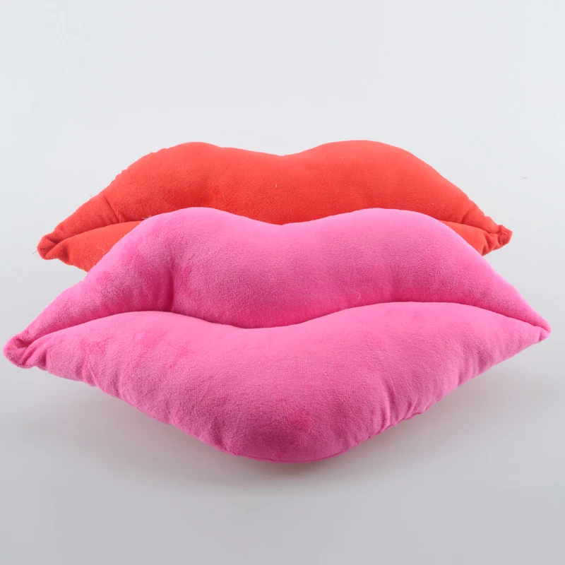 Креативная розовая плюшевая подушка с красными губами, забавное украшение для дома, сексуальные подушки с губами, диванные подушки для кресла, подарки